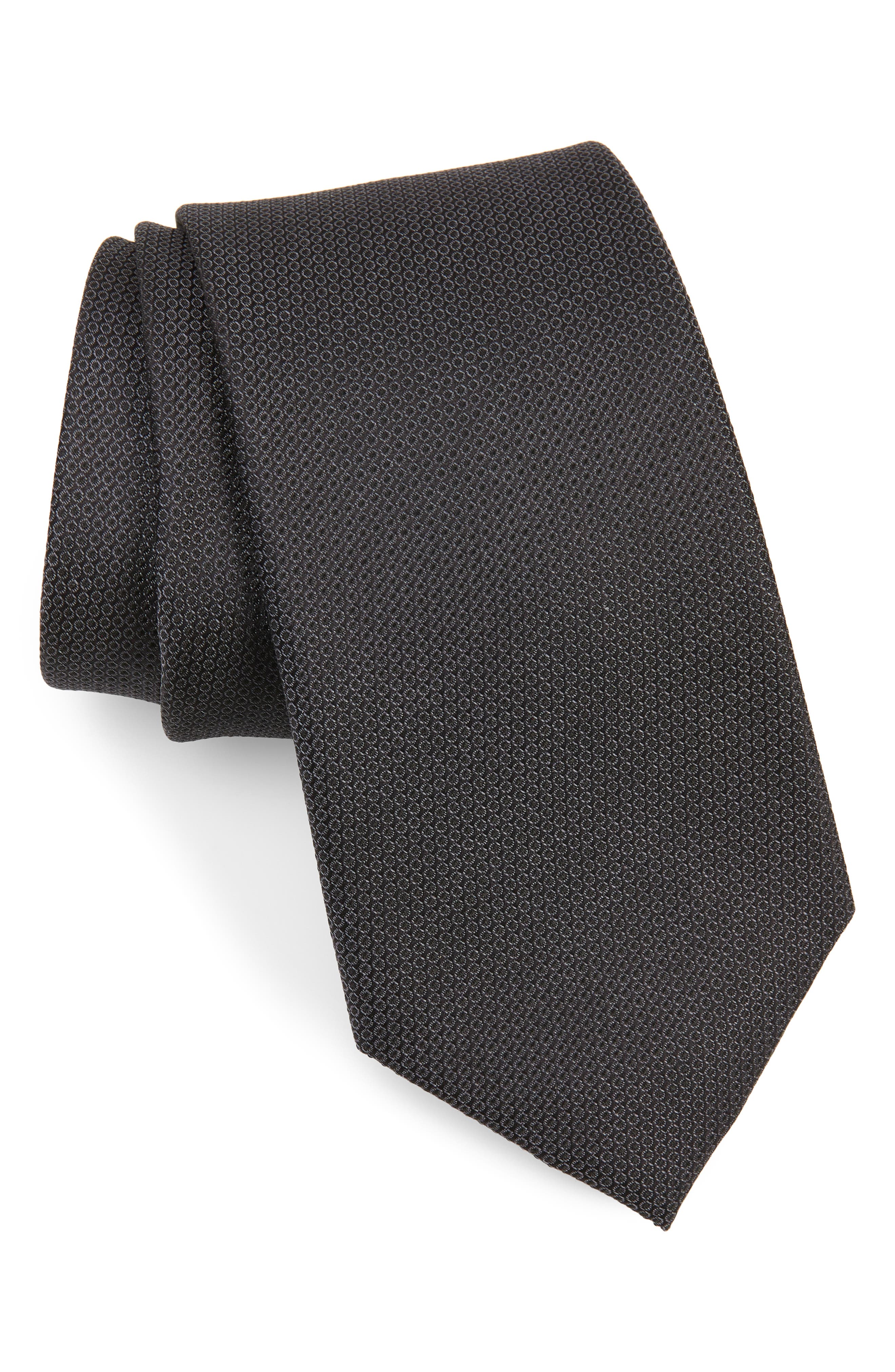Gitman Grey Wool Herringbone Stripe Neck Tie 
